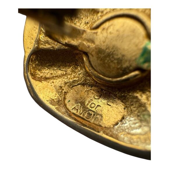 Kenneth Jay Lane KJL for Avon Duchess of Windsor Enamel Clip-On Earrings 80’s - Picture 9 of 10